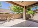 Charming outdoor patio with a pair of chairs, providing a relaxing space for enjoying the scenery at 4202 E Broadway Rd # 132, Mesa, AZ 85206