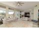 Open concept living room featuring two sofas, a large rug and access to the kitchen at 3650 N Barron --, Mesa, AZ 85207