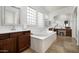 Spacious Primary bathroom with soaking tub, double sinks, and walk-in shower at 2430 W Horsetail Trl, Phoenix, AZ 85085