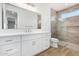 Clean bathroom with white cabinets and a shower at 35852 N 10Th St, Phoenix, AZ 85086