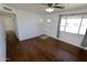 Living room features hardwood floors and access to front door at 1915 E Palmcroft Dr, Tempe, AZ 85282