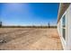 Picture of backyard with various cacti in the desert landscape, against side of house at 41735 N 260Th Ave, Morristown, AZ 85342