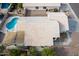 Backyard aerial view showcasing a kidney-shaped pool at 8549 W El Caminito Dr, Peoria, AZ 85345