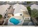 House with pool, aerial view showing neighborhood at 8549 W El Caminito Dr, Peoria, AZ 85345