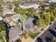 Aerial view of home with a pool in a tree-lined neighborhood at 14 E 14Th St, Tempe, AZ 85281