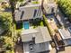 Aerial view showcasing the home, pool, and spacious backyard at 14 E 14Th St, Tempe, AZ 85281