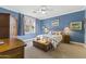 Blue bedroom with a nautical theme and hardwood floors at 14 E 14Th St, Tempe, AZ 85281