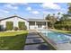 Inviting pool area with stone pavers and lush lawn at 14 E 14Th St, Tempe, AZ 85281