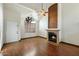 Living room with hardwood floors, fireplace and door to outside at 18608 N 4Th Ave, Phoenix, AZ 85027