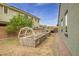 Backyard with raised garden beds and fruit trees at 2749 E Pearl St, Mesa, AZ 85213