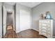 Bright bedroom with double door closet and dresser at 2749 E Pearl St, Mesa, AZ 85213