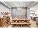 Formal dining room with wood table and bench seating at 2749 E Pearl St, Mesa, AZ 85213