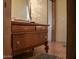 Antique wooden bathroom vanity with crystal knobs at 8540 E Mcdowell Rd # 121, Mesa, AZ 85207