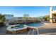 Inviting pool and spa with multiple water features at 8540 E Mcdowell Rd # 121, Mesa, AZ 85207