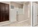 Bathroom with walk-in shower, linen closet and private toilet at 20856 E Arroyo Verde Dr, Queen Creek, AZ 85142