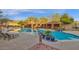 Resort-style pool with multiple cabanas and seating at 17408 N 96Th Way, Scottsdale, AZ 85255