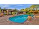 Community pool with cabanas and ample lounge space at 17408 N 96Th Way, Scottsdale, AZ 85255