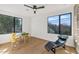 bedroom with built in shelving and a comfy lounge chair at 221 E 14Th St, Tempe, AZ 85281