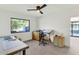 Home office with large window, drafting table and built-in storage at 221 E 14Th St, Tempe, AZ 85281