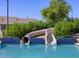 Community pool waterslide with blue tile and landscaping at 2639 E Santa Ynez Dr, Casa Grande, AZ 85194