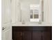 Double vanity with dark brown cabinets in bathroom at 2665 E Santa Ynez Dr, Casa Grande, AZ 85194