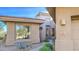 Home's entrance with a modern design and desert landscaping at 7479 E Sunset Sky Cir, Scottsdale, AZ 85266