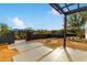 Backyard patio with modern pergola and desert landscape at 13924 E Windstone Trl, Scottsdale, AZ 85262