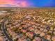 Aerial view showcasing a house with a pool in a residential neighborhood at 2257 W Periwinkle Way, Chandler, AZ 85248