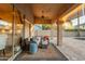 Relaxing covered patio with seating and view of pool at 2257 W Periwinkle Way, Chandler, AZ 85248