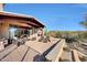 Large patio with seating, fire pit, and mountain views at 27440 N Alma School Pkwy # 101, Scottsdale, AZ 85262