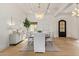 Bright dining room with hardwood floors, chandelier, and stylish furnishings at 2090 E Coconino Ct, Gilbert, AZ 85298