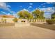 Stone fireplace in backyard patio area at 2090 E Coconino Ct, Gilbert, AZ 85298