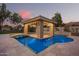 Luxury pool with a bridge and gazebo at 2090 E Coconino Ct, Gilbert, AZ 85298