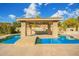 Resort-style pool with a pergola and spa at 2090 E Coconino Ct, Gilbert, AZ 85298