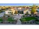 Luxury home with a circular driveway and landscaped yard at 4547 S Banning Dr, Gilbert, AZ 85297