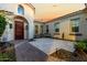 Private courtyard with stone flooring and lighting at 4547 S Banning Dr, Gilbert, AZ 85297