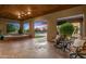 Spacious patio with hot tub and sunset views at 9515 E Sundance Trl, Scottsdale, AZ 85262