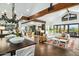 Open concept living and dining area with high ceilings at 9515 E Sundance Trl, Scottsdale, AZ 85262