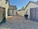 Backyard with gravel ground cover and a storage shed at 1337 N Rosemont --, Mesa, AZ 85205