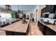 Spacious kitchen island offers seating and connects to the living room and outdoor patio area at 14959 S 184Th Ave, Goodyear, AZ 85338