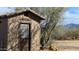 Private storage shed in the backyard with mountain views at 30247 N 164Th St, Scottsdale, AZ 85262