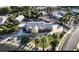 Luxury home with pool, large yard, and detached garage, seen from above at 3835 E Leland St, Mesa, AZ 85215