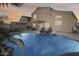 Stunning pool and backyard view at sunset at 9131 W Albert Ln, Peoria, AZ 85382