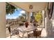 Covered patio with seating area in backyard at 20436 N 17Th Pl, Phoenix, AZ 85024