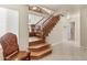 Modern staircase with wooden steps and railing at 20436 N 17Th Pl, Phoenix, AZ 85024