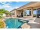 Inviting pool and spa with spacious backyard and patio at 34704 N 93Rd Pl, Scottsdale, AZ 85262