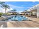 Stunning pool with plenty of lounge chairs and umbrellas at 6229 E Gold Dust Ave, Paradise Valley, AZ 85253