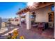 Spacious patio with seating area and access to backyard at 26223 N Bravo Ln, Rio Verde, AZ 85263