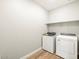 Modern laundry room featuring a washer, a dryer, and a shelf at 4820 N 177Th Dr, Goodyear, AZ 85395