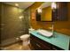 Modern bathroom with glass shower and vessel sink at 10653 N 10Th Pl, Phoenix, AZ 85020